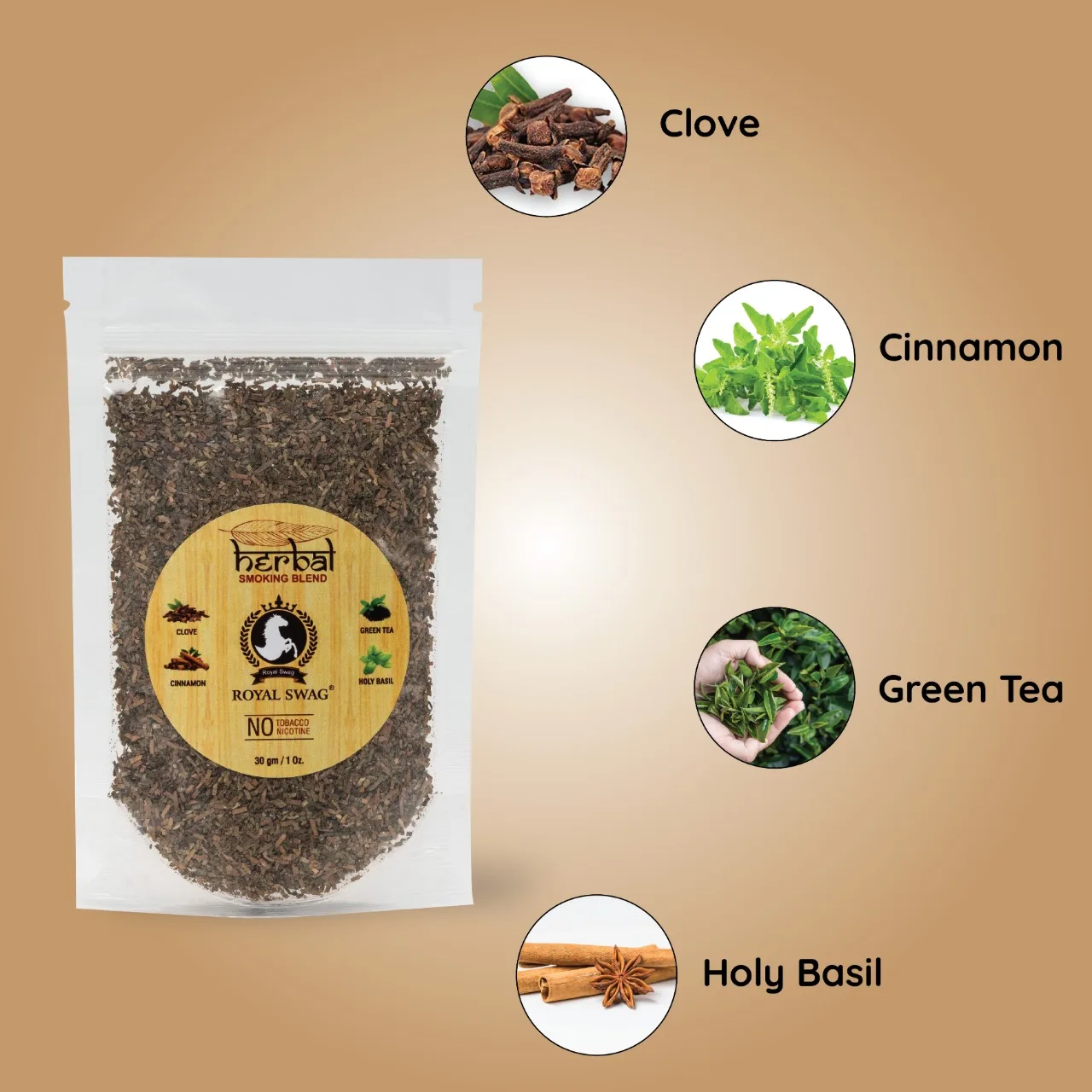 Royal Swag Tobacco & Nicotine Free herbal Smoking Mixture With 100% Natural Herbal Smoking mix Blend