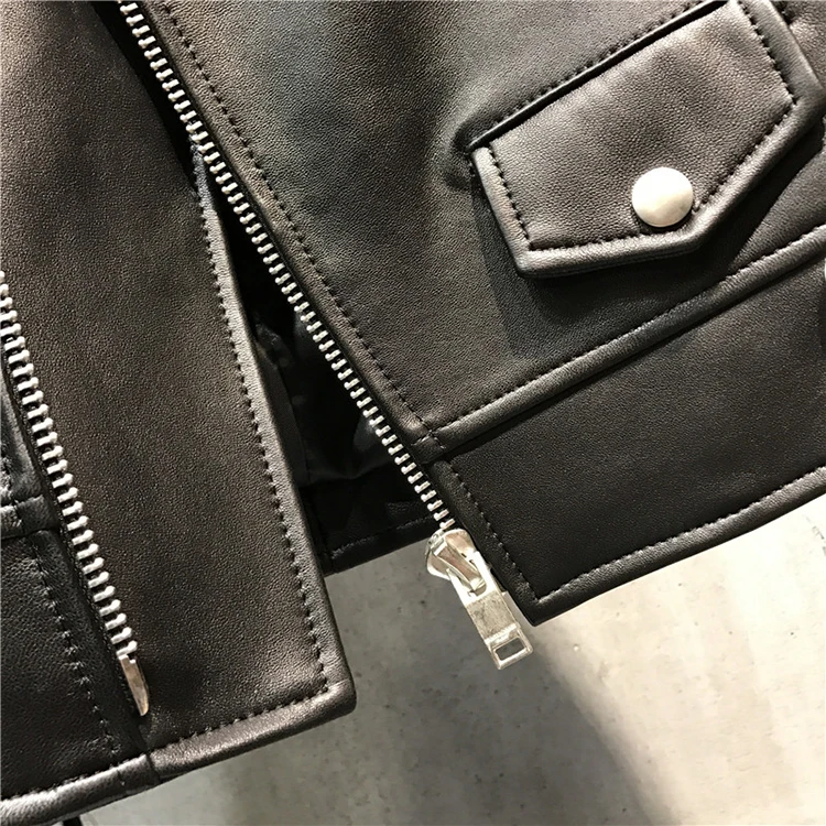 women genuine leather jacket ladies real sheepskin leather jacket