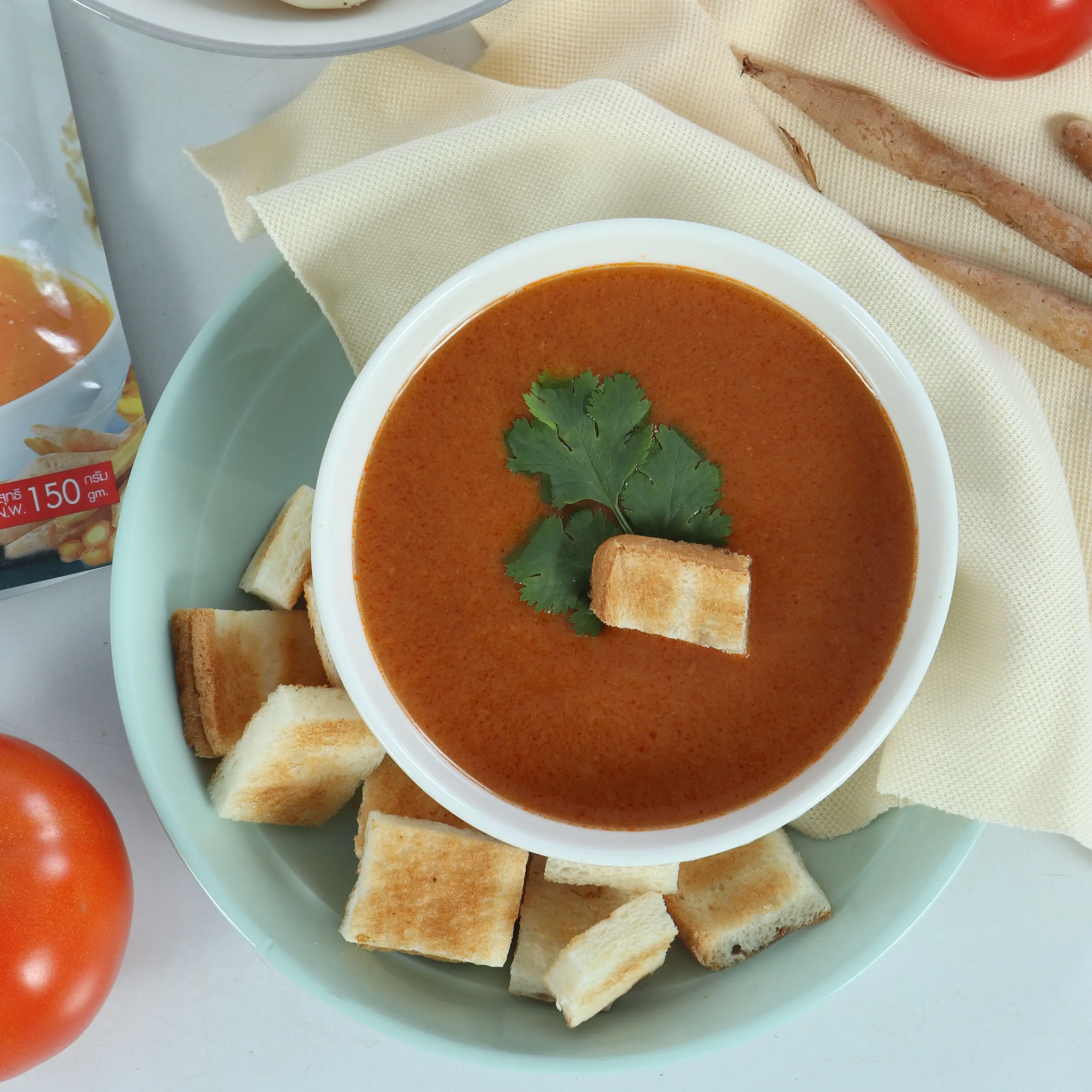  Healthy Instant Food Chicken and Tomato Concentrated Soup With Low Sodium Formula HALAL