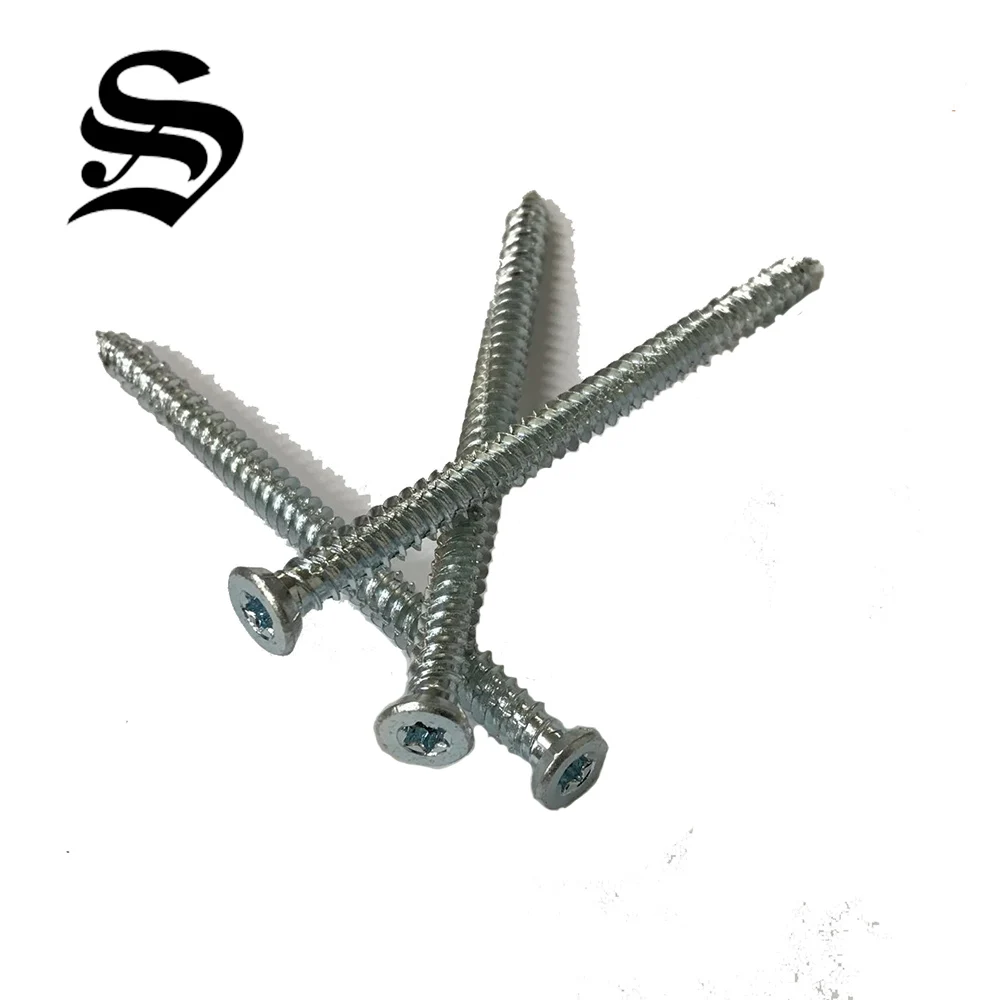 
Concrete screw with 3 cutting lines 