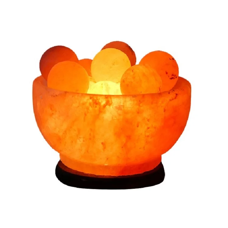 Top trending 2022 Himalayan Rock Salt Moon & Sun Shape USB Salt Lamp with Wood Sheet design on Pink Salt in multi color Bulb