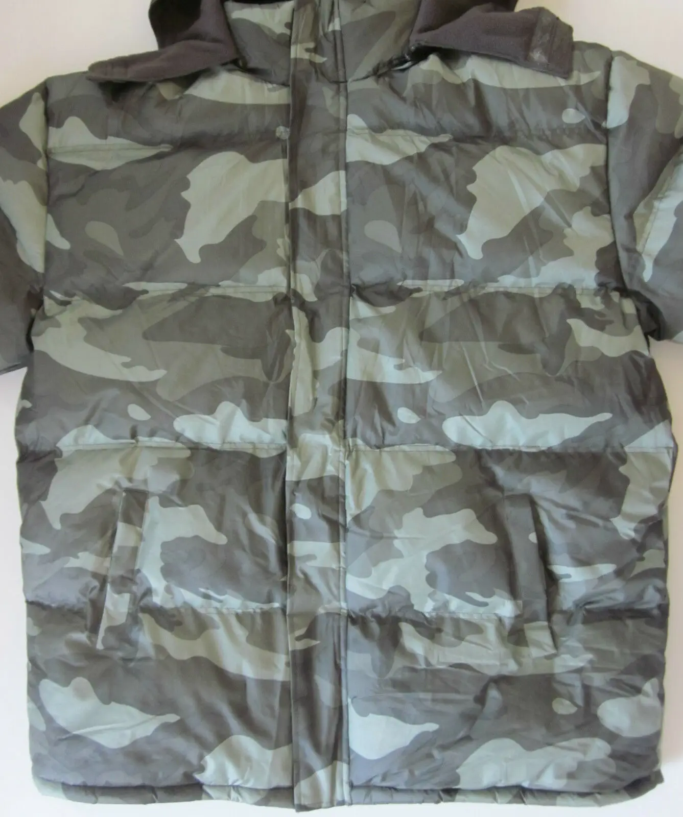 Mens Bubble Puffer Jacket Camouflage Winter Coat 2021