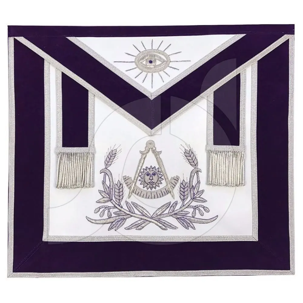  Высококачественный масонский товар кожаный фартук с вышивкой Masonic Regalia логотипом для