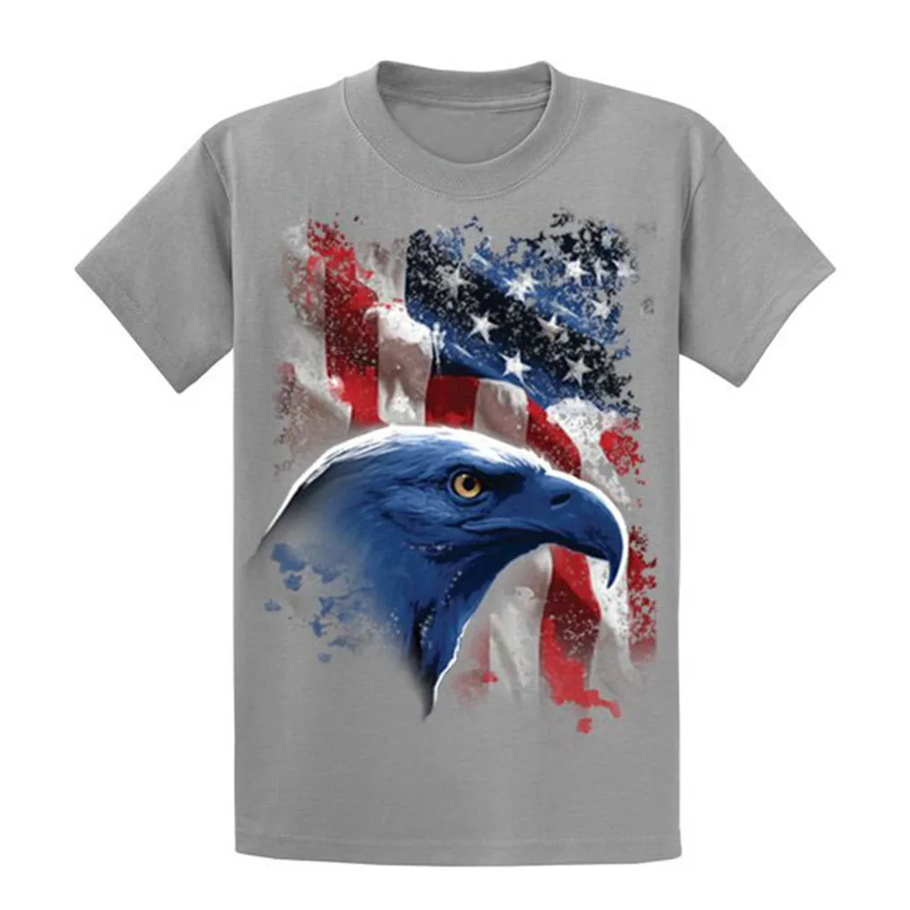 American Patriotic USA Eagle in Front of American Flag T-shirt