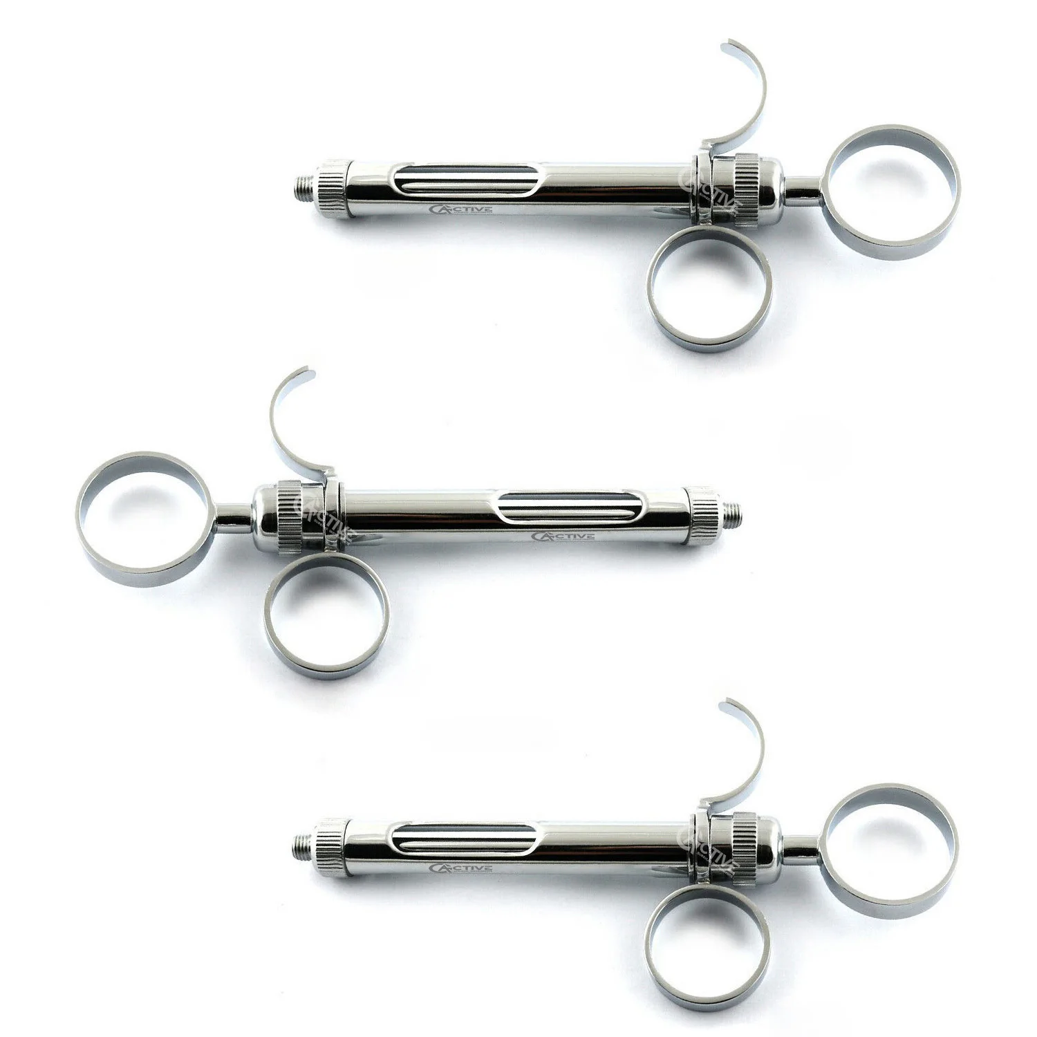 Dental Aspirating Syringes 1.8ml Dentist Anesthesia Cartridge Syringes Stainless Steel Dental Surgical Instruments Reusable