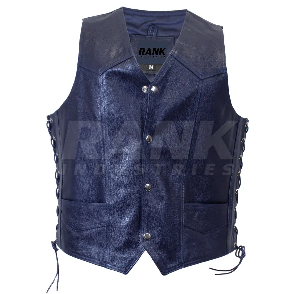 Мужской жилет из натуральной кожи высшего качества