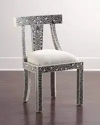 2021 best Indian Luxury wood handmade handicraft funiture chairs Bone Inlay Modern Furniture dinning chair bone inlay chairs