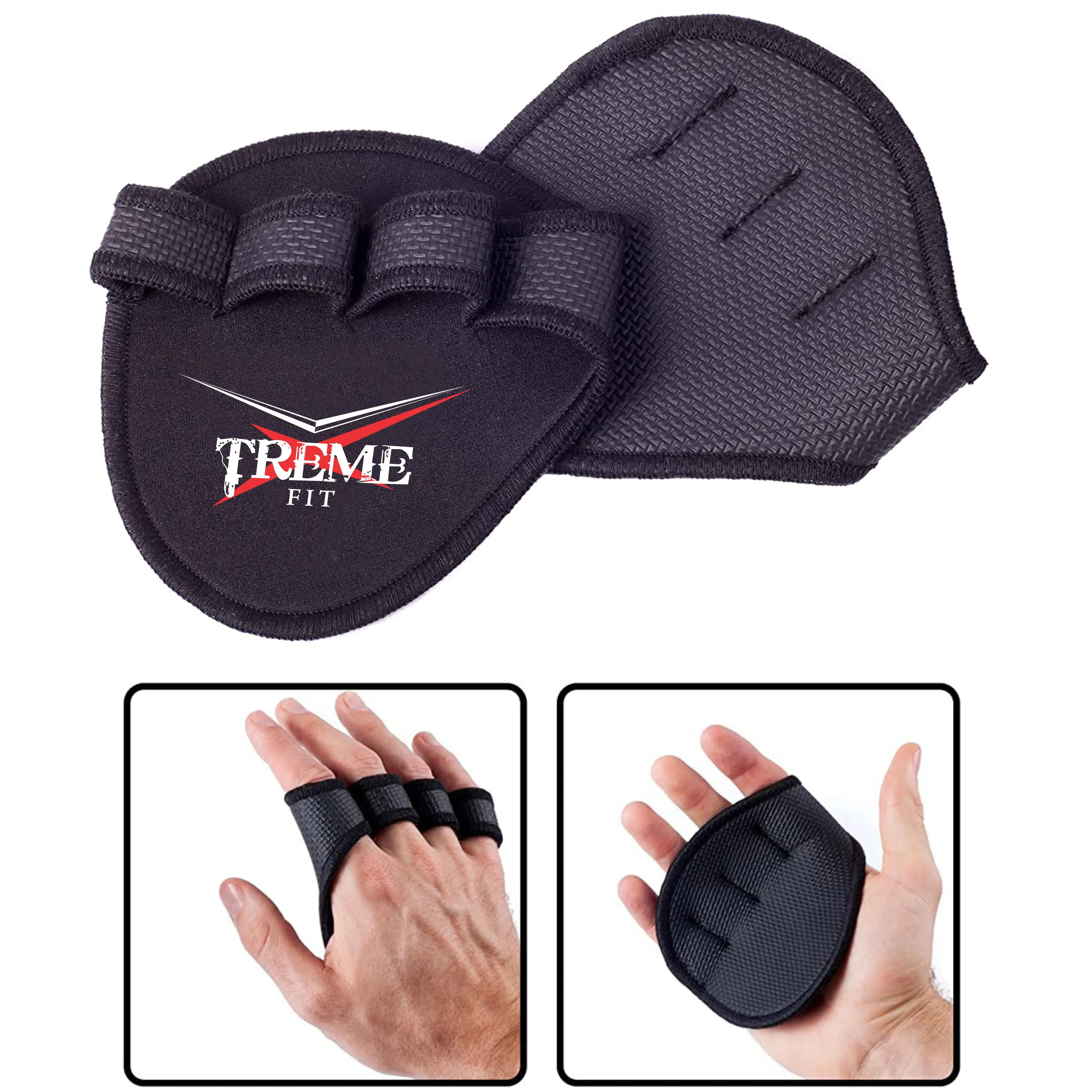 WODies Hand Grips with Wrist Wraps for Weightlifting Pull-Ups Cross Training WODs and Gymnastics Prevent