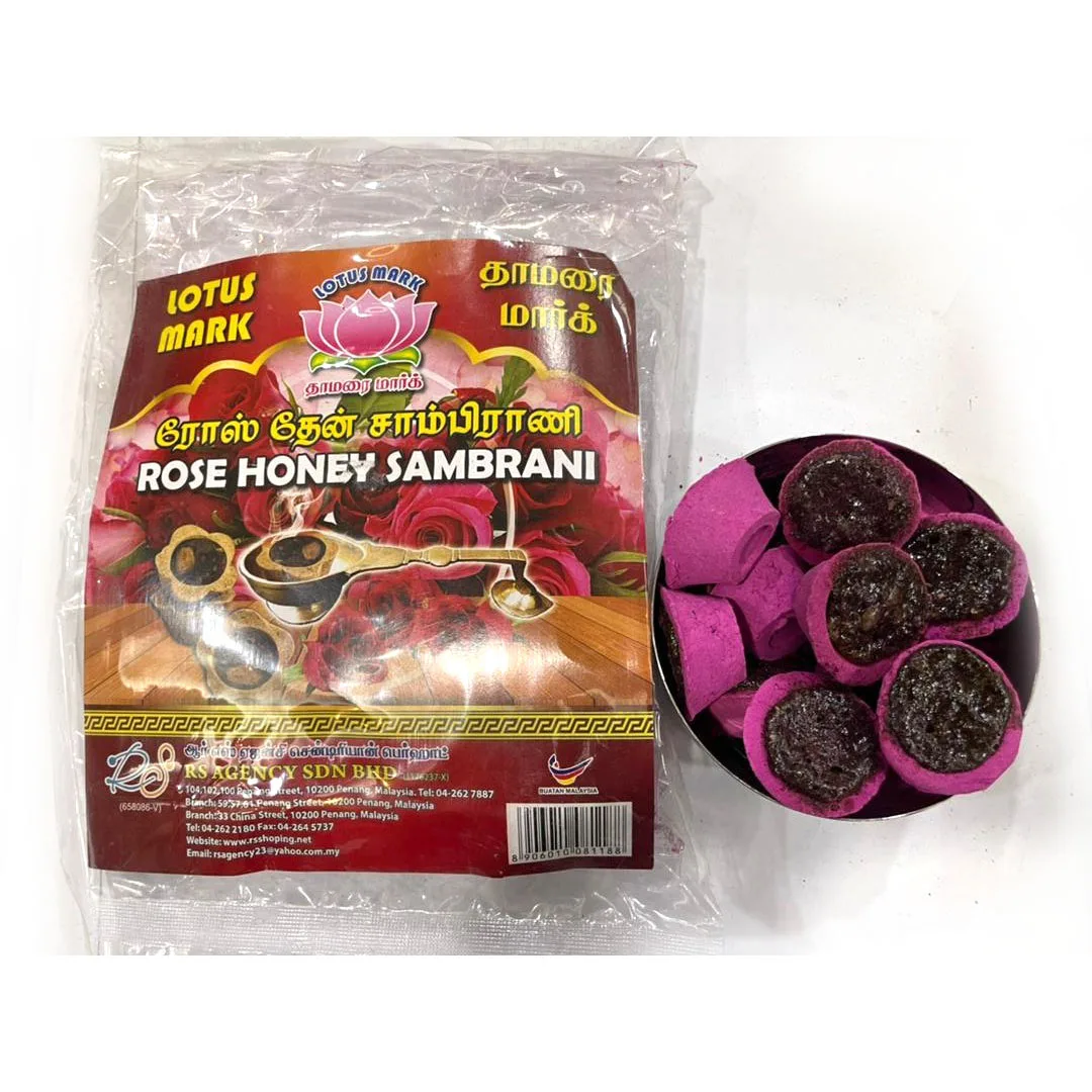 LOTUS Rose Honey Sambrani высококачественные Ароматические круглые благовония для молитвы