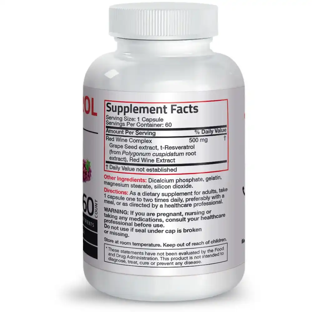
Resveratrol Complex - 500 mg - 60 Capsules 