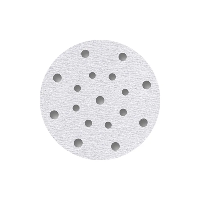 China manufacture konaflex-platinum white  6inch(150mm)with 17 dust holes hook&loop sanding disc