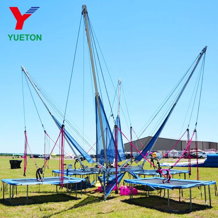 Yueton 4 in 1 Backyard Jumping Bungee Carousel Trampolines for Sale