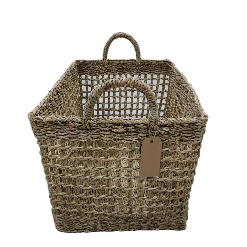 Factory Price Top Quantity Best Selling In Stock Customize Size100% Jute Nature Baskets with Straw & Plastic