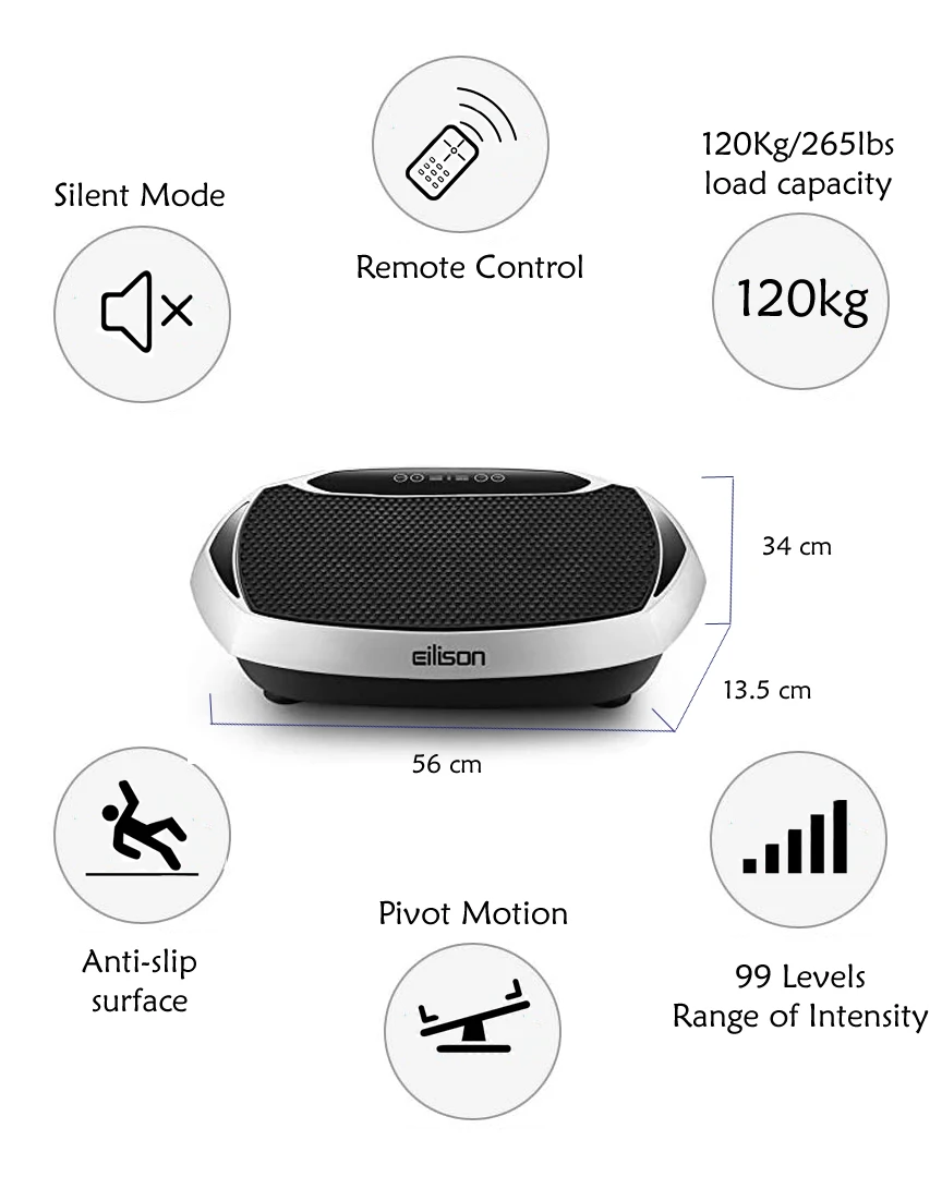 Best Selling Power Fitness Plate Pro Remote Control Oscillating Health Mate Plate Vibration Machine