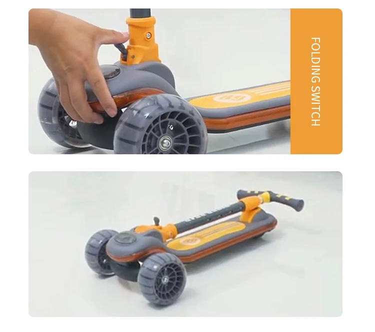 Light Weight Flexible Folding Convenient Storage 3 LED Flashing Wheel Adjustable Height Sport for Children Kick Kids Scooter