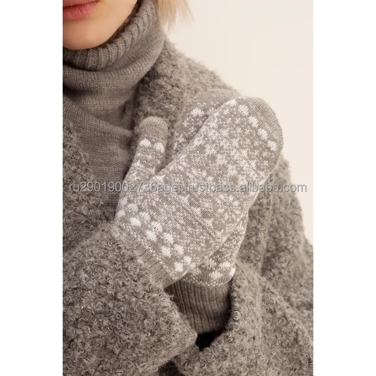 Высококачественные Женские Вязаные варежки для зимы, изготовленные из высококачественного козьего пуха, от производителя, зимние вязаные варежки