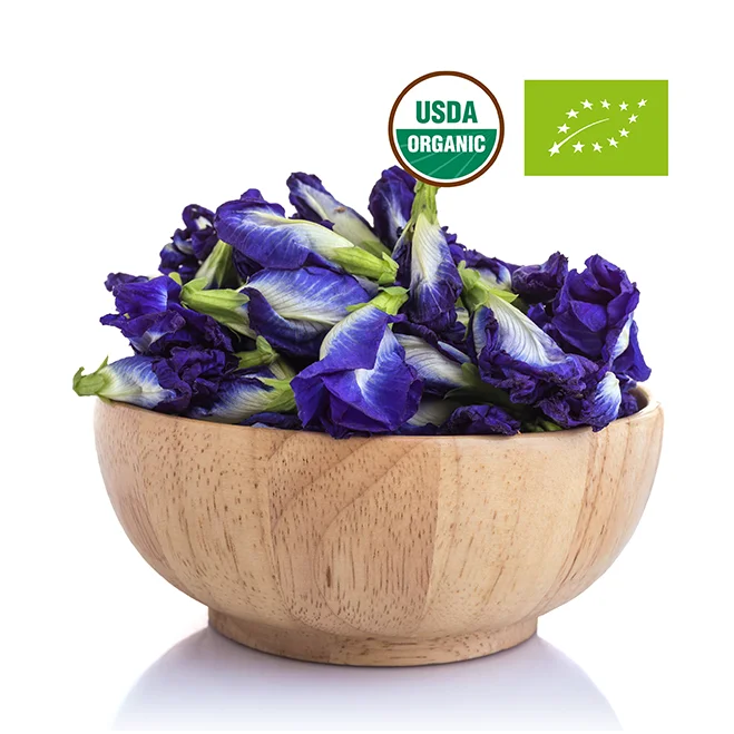 
Organic Butterfly Pea Tea USDA & EU Organic Certified Premium Herbal Organic Tea Wholesale From Thailand Butterfly Pea Flower 