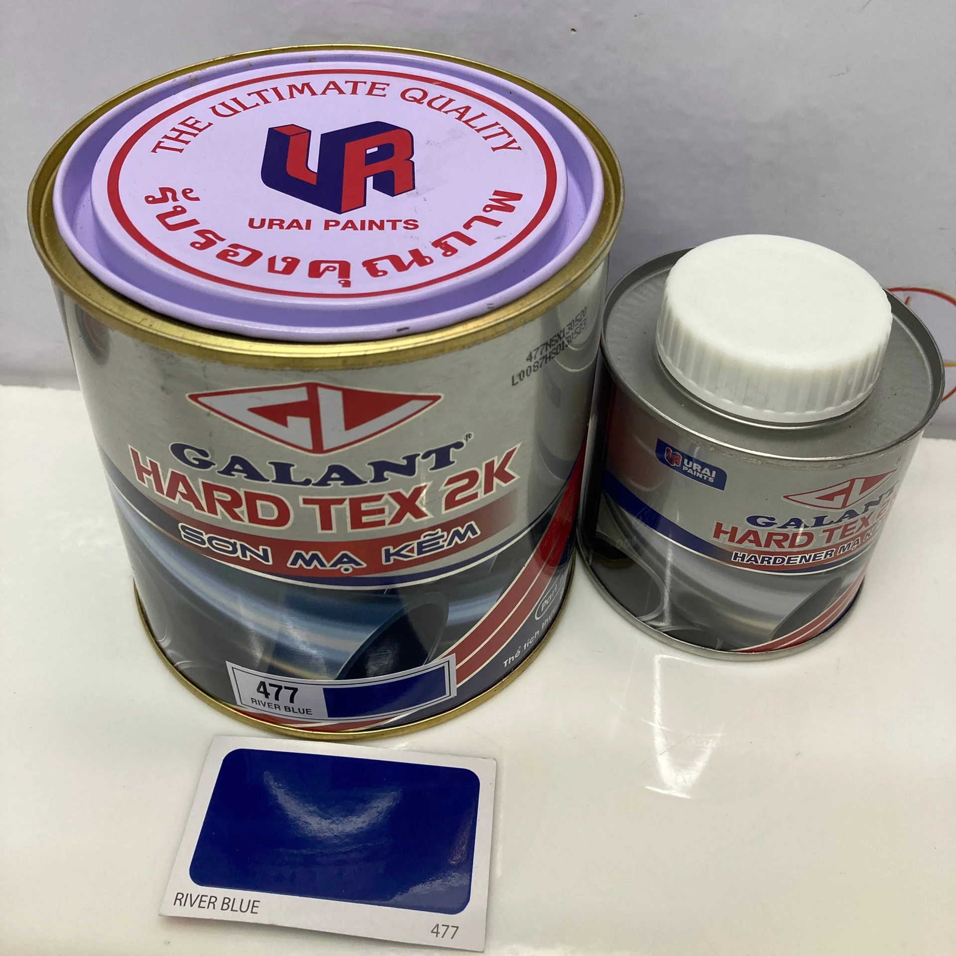 Рив синий 477 быстросохнущая Galant жесткий Tex 2k оцинкованная сталь краски