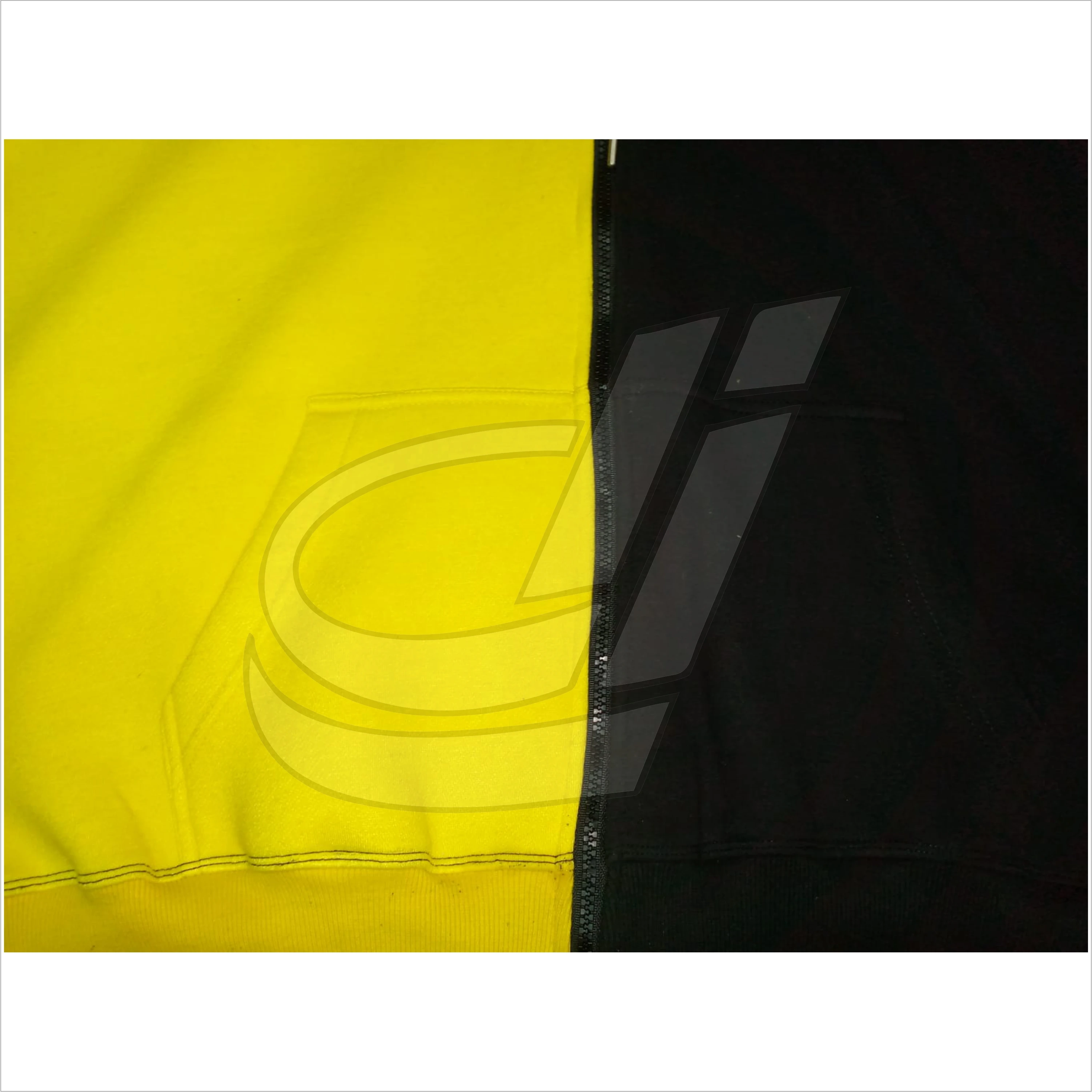 Custom logo split 2 tone colour block and yellow two different multi color block hoodies