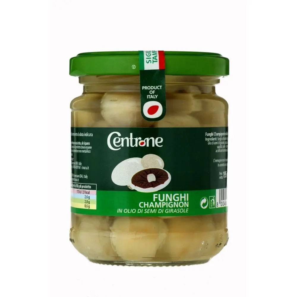 Centrone healthy products Best Quality Italian Made Whole Champignon Mushrooms 0.195 Kg