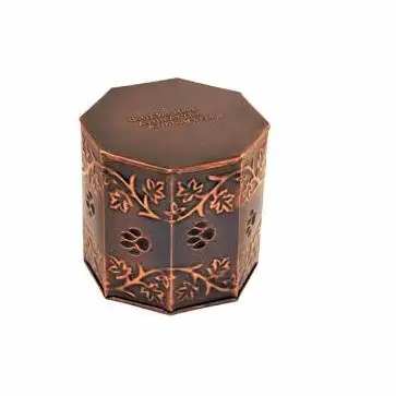 MODERN METAL SQUARE SHAPED URN FLORAL PRINTED FINISH ASHES URN BOXES HIGH QUALITY KEEPSAKE FOR MEMORIES CREMATION URN