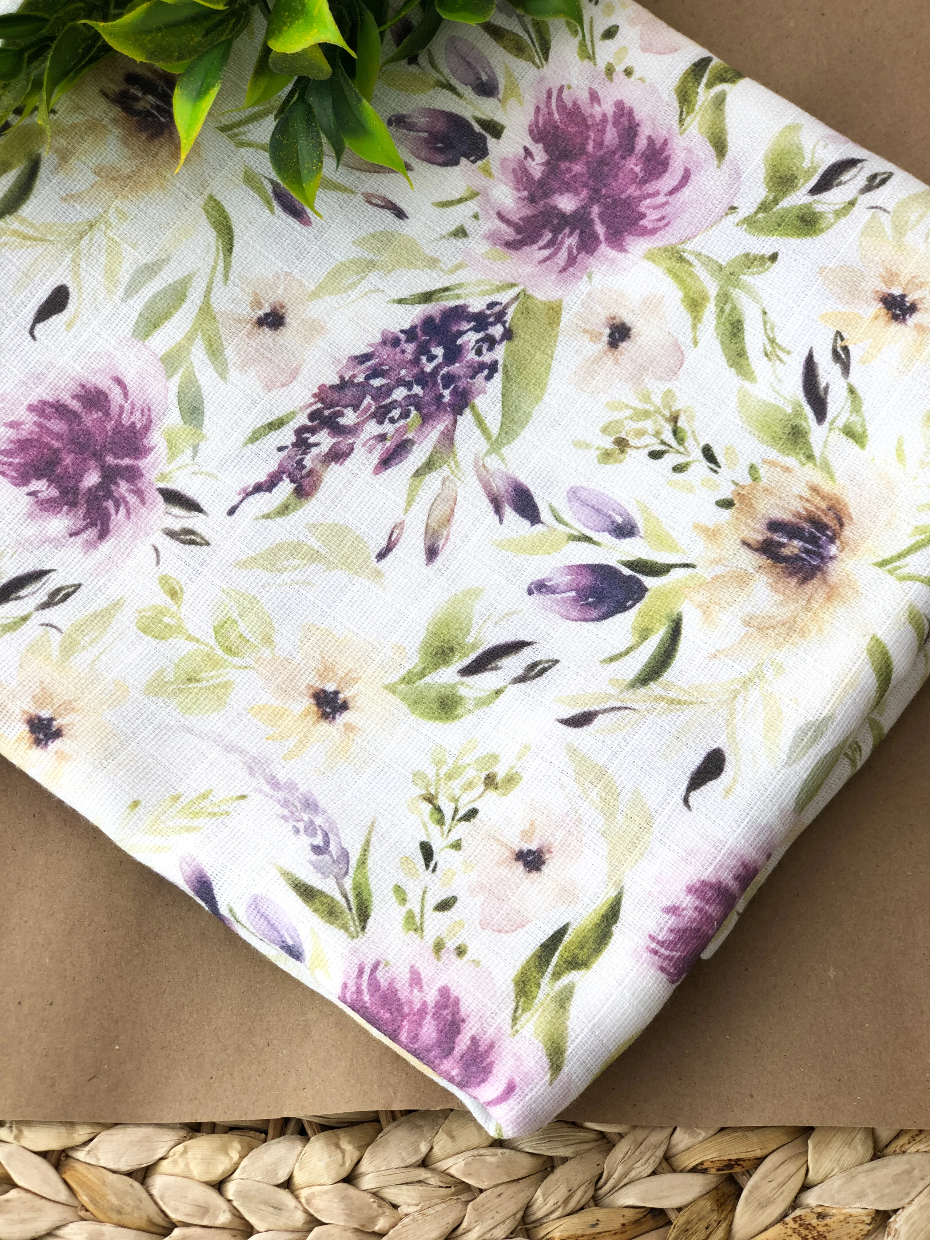 Lightweight Breathable 100% Cotton Density 95 g / sq.m Double-Layer Muslin Fabric Custom Service Digital Printing