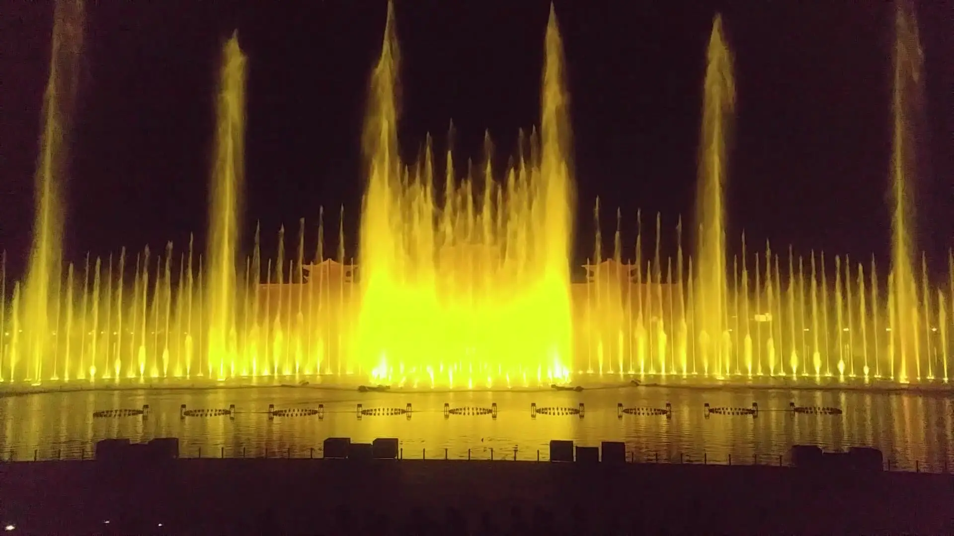 New Creation Dancing Music Water Fountain Show with laser beam light and artificial fog effects 2022 Outdoor large media show
