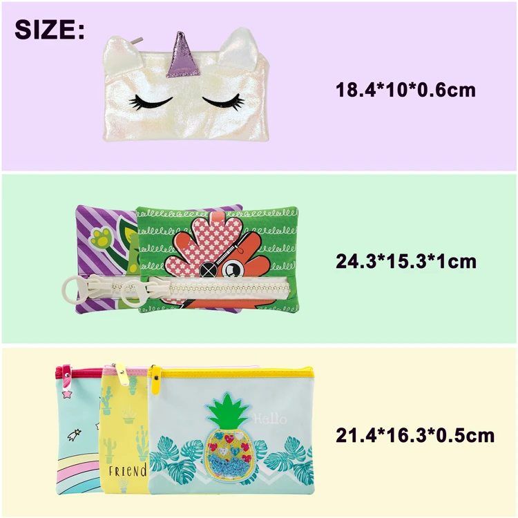 Лидер продаж 2021 amazon, комбинированная сумка для карандашей для школы и офиса, набор холщовых пеналов на молнии в наличии