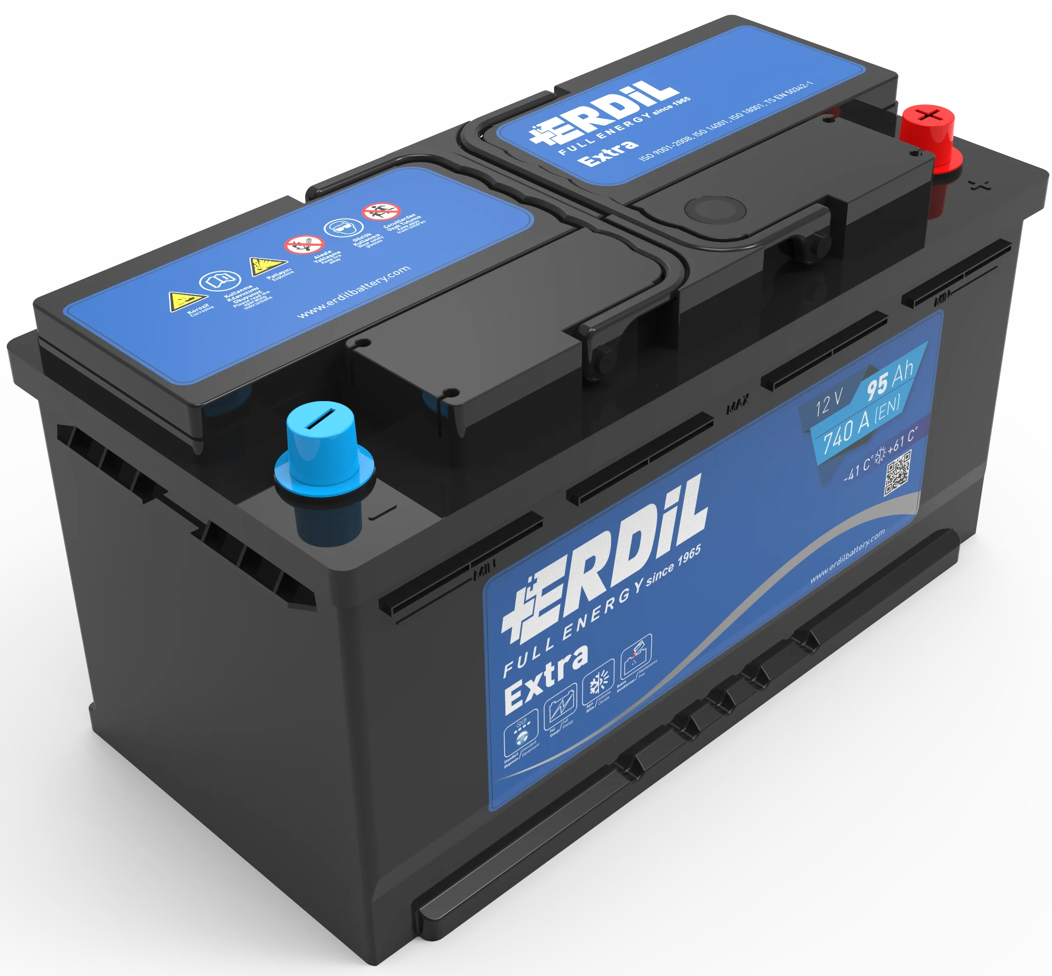 
95 Ah Erdil din type superior quality car battery 