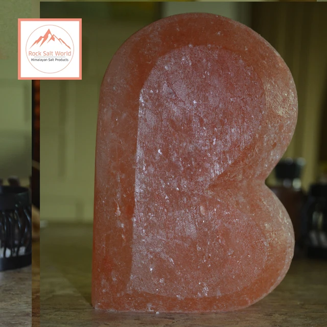 
Shape Beta Alphabet Salt Lamp Design as Office Table Lamp Natural with Best Customized Himalayan Salt Refined Solid Bag BOX 