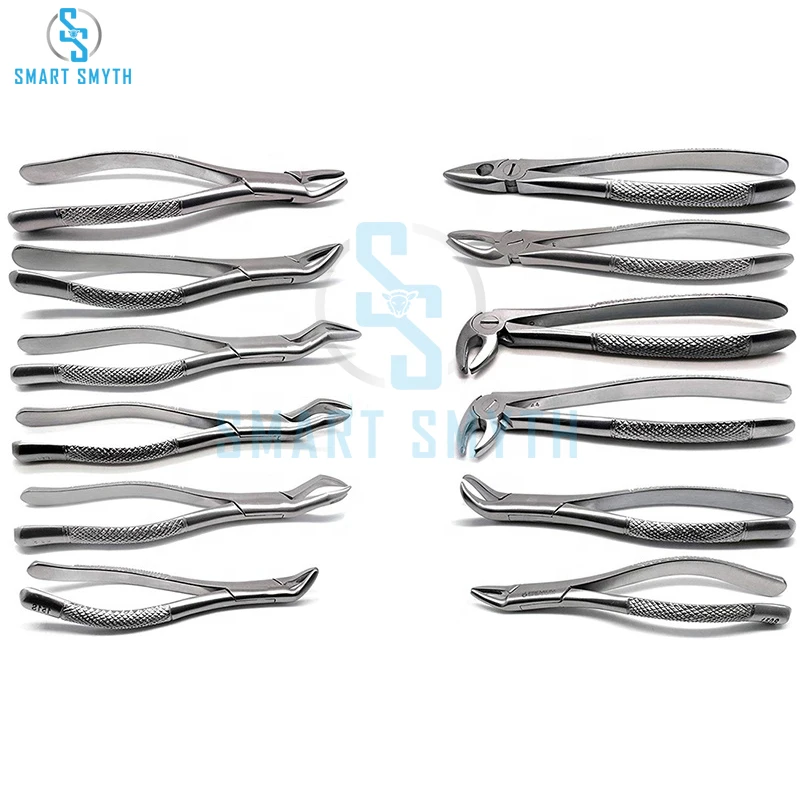 Stainless Steel Children Extraction Dental Forceps Set Tooth Extracting Pliers Dental Removing Extracting Forceps