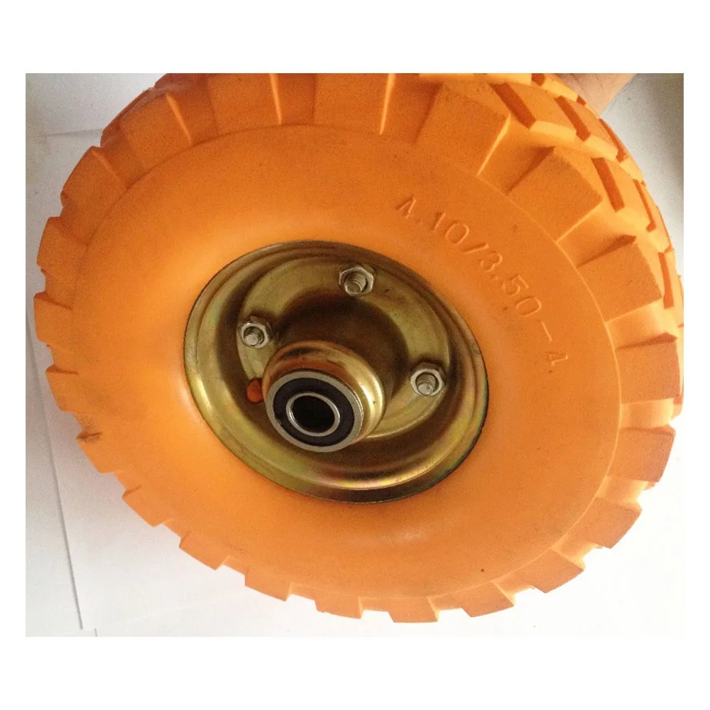Heavy Duty Hub Flat Free Utility Tire Wheel For Caster Hand Truck Trolley Dolly Generator With Ball Roller Bushing Bearing