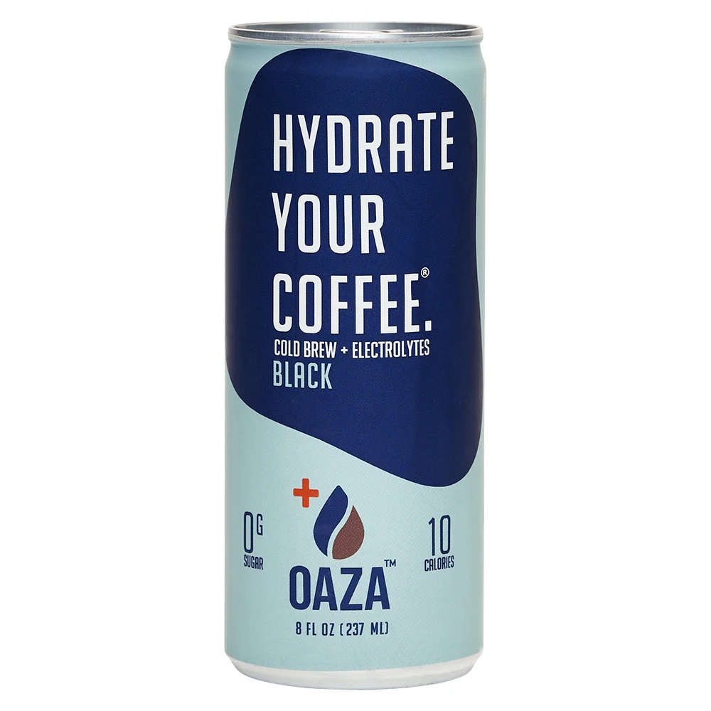 OAZA High Performance Cold Brew Hydrate your Coffee Ready to Drink 8 Fl Oz Pack of 12 (Black)