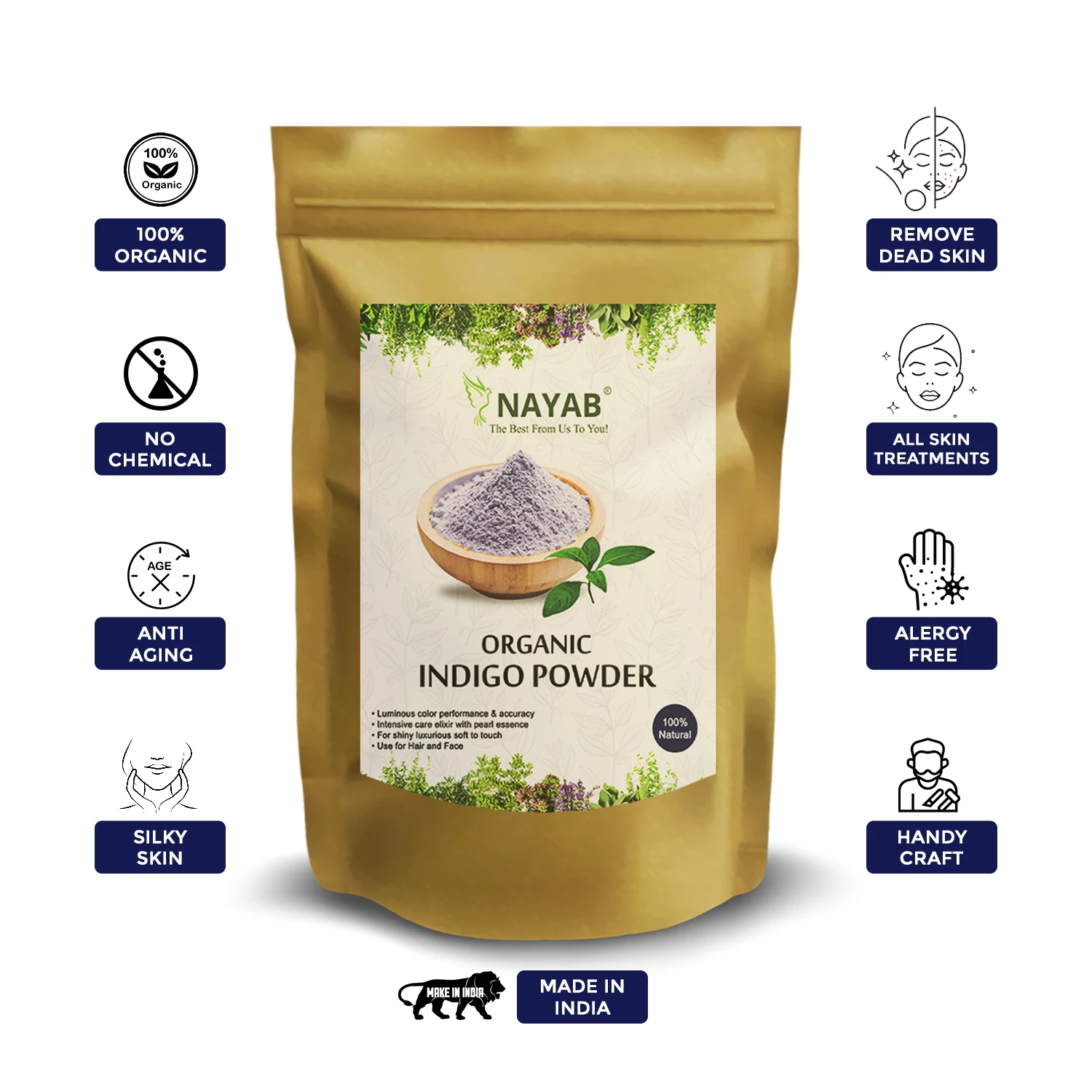 Индигофера Tinctoria/Индиго/черный Индиго порошок поставщик из