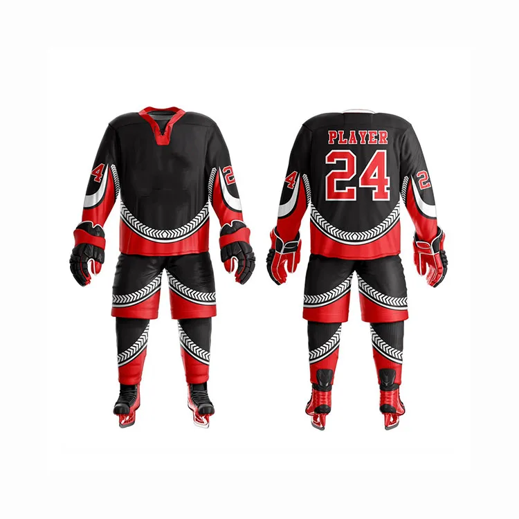 Хорошее качество Высококачественная Мужская униформа для хоккея с шайбой индивидуальная Униформа сублимационной печатью команды распродажа