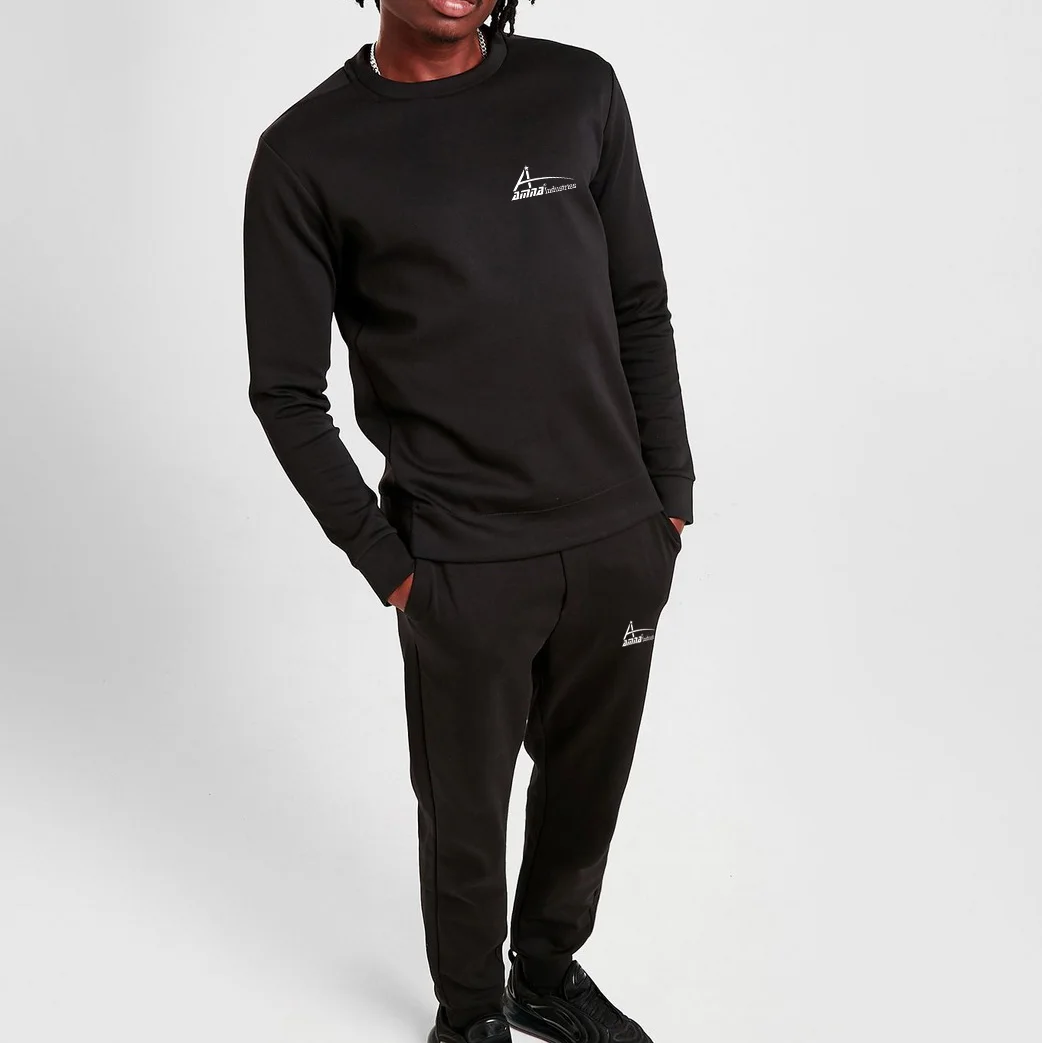 Gray Color Jogging Sport Track Suits Men Sweat Suit Zipper Closure with stand Collar