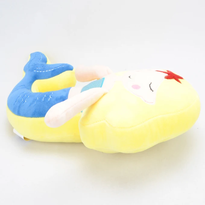 Free sample Cartoon Kids plush baby animal mermaid cushion decorative cushions shaped mermaid pillow