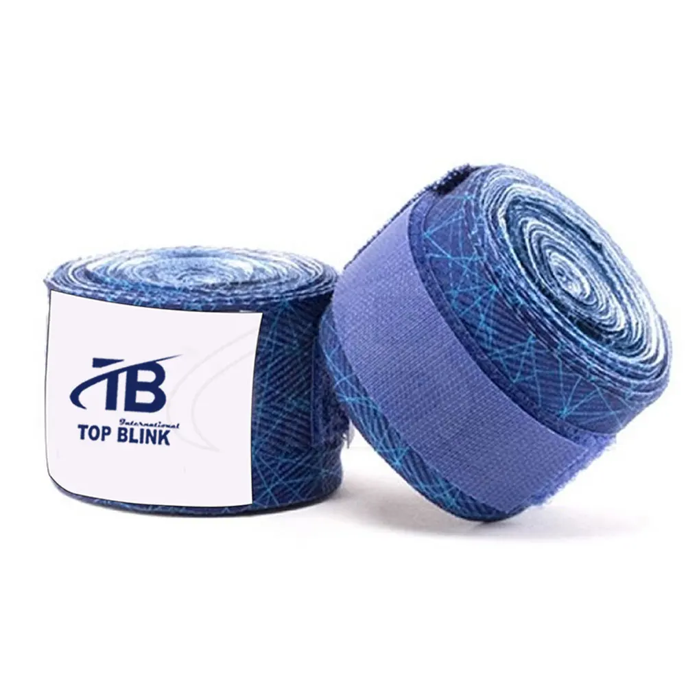 High Quality Custom Logo Gym Equipment Boxing and MMA Training Bandages Hand Wraps with Printing Pattern