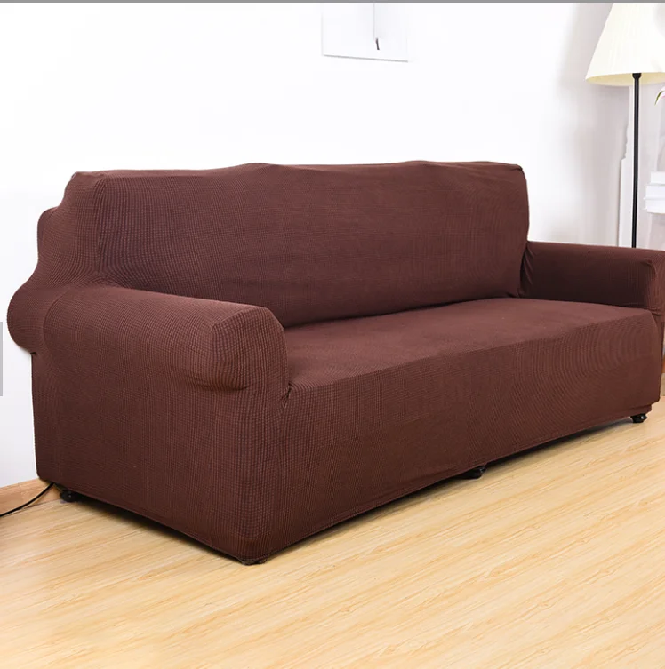 High quality Comfortable Feel Wholesale Suede Fabric Full Set 3pcs Sofa Cover With Plain Basic Style Exported From Vietnam