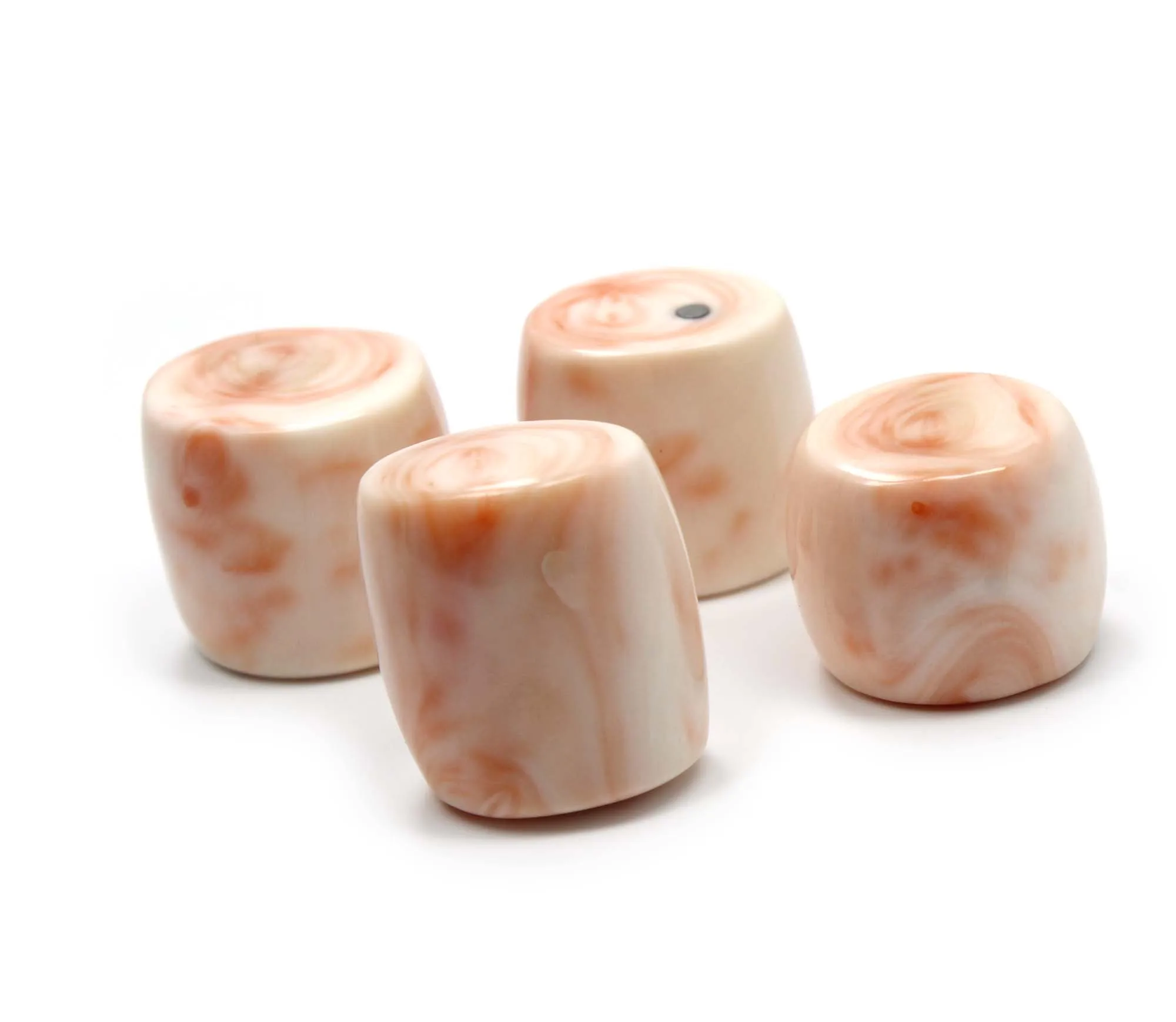 4 Piece Natural Japanese White & Pink Coral High Quality Stone Gemstones for Jewelry Making Loose Mineral Gemstones Tube Shape