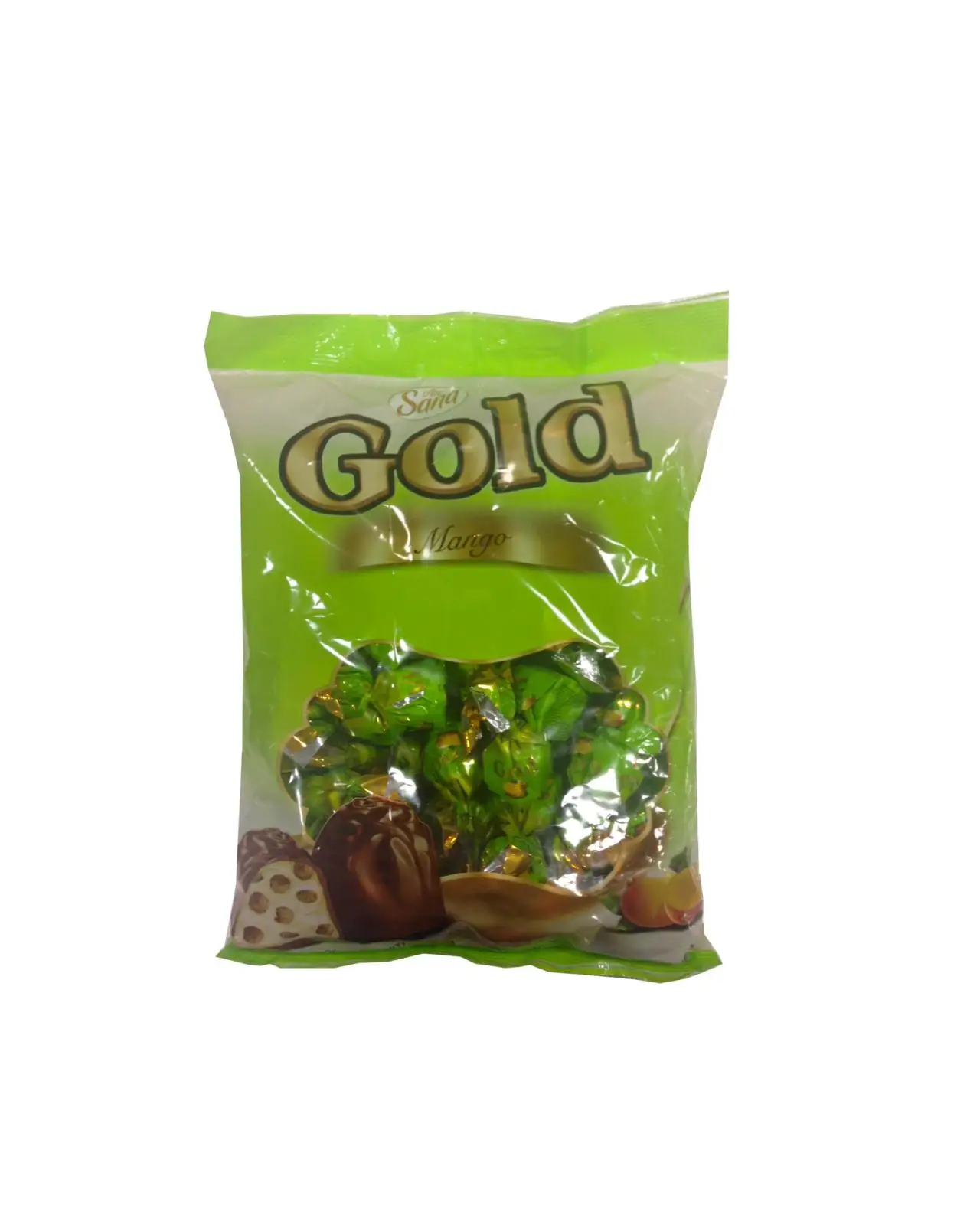 Gold mango flavour chocolate with crispy rice packet supplier from turkey