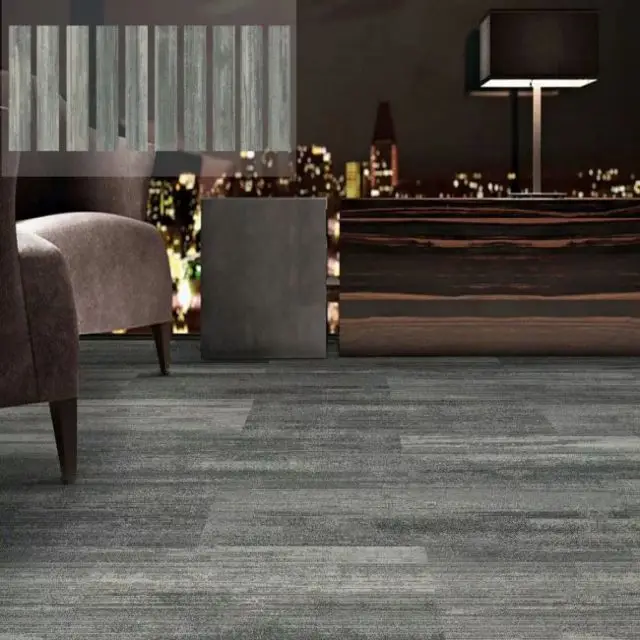 Wholesale Removable PP Material PVC Backed Loop Pile Carpet Tiles in Guangzhou