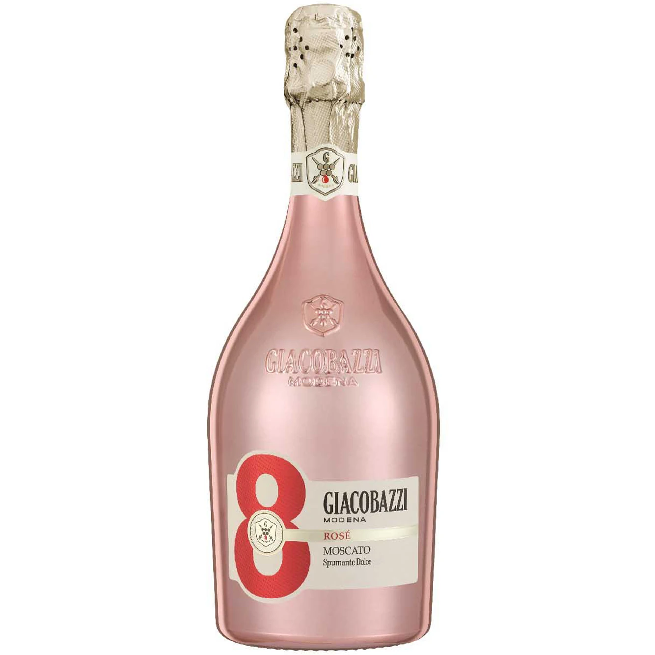 Made with italian aromatic grapes of Moscato Pink Spumante Dolce 750 ml special packaging