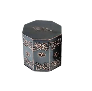 MODERN METAL SQUARE SHAPED URN FLORAL PRINTED FINISH ASHES URN BOXES HIGH QUALITY KEEPSAKE FOR MEMORIES CREMATION URN