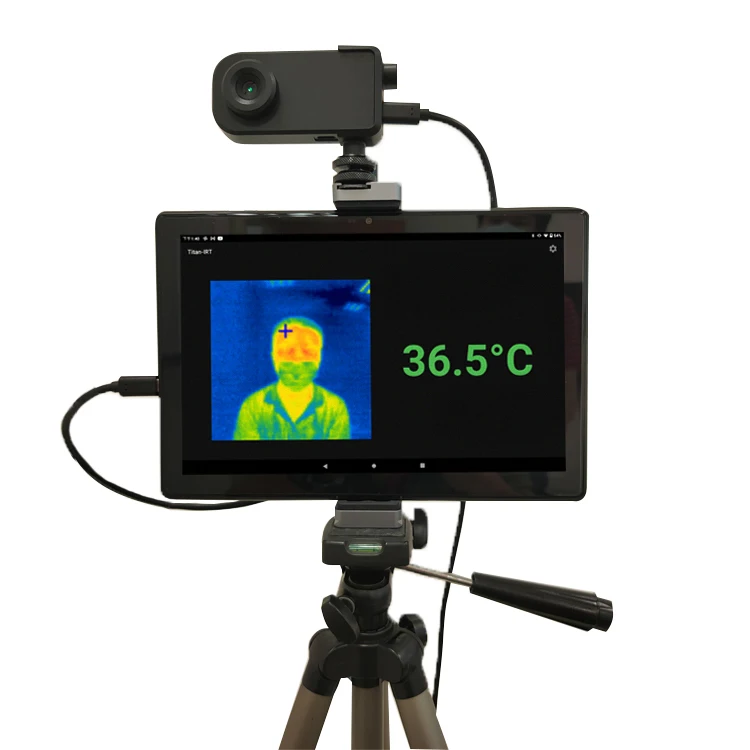 10 Inch tablet face recognition thermal imaging camera fever detection for human body temperature optical