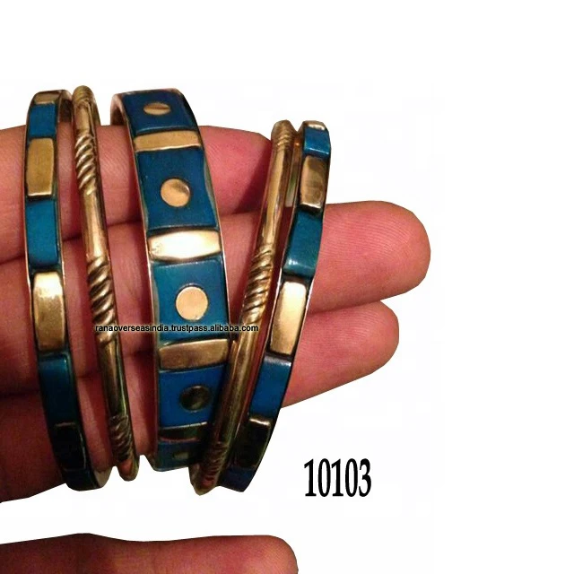 High Quality Hot Sale Indian Bangle Set Resin Inlay Work Fashion Jewelry For Wedding Party
