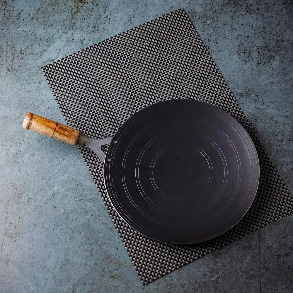 Cast Iron cookware Indian Kadai Non Stick Pan for Cooking And Serving Cooking Set Iron Heavy Base For Home Hotel And Restaurant