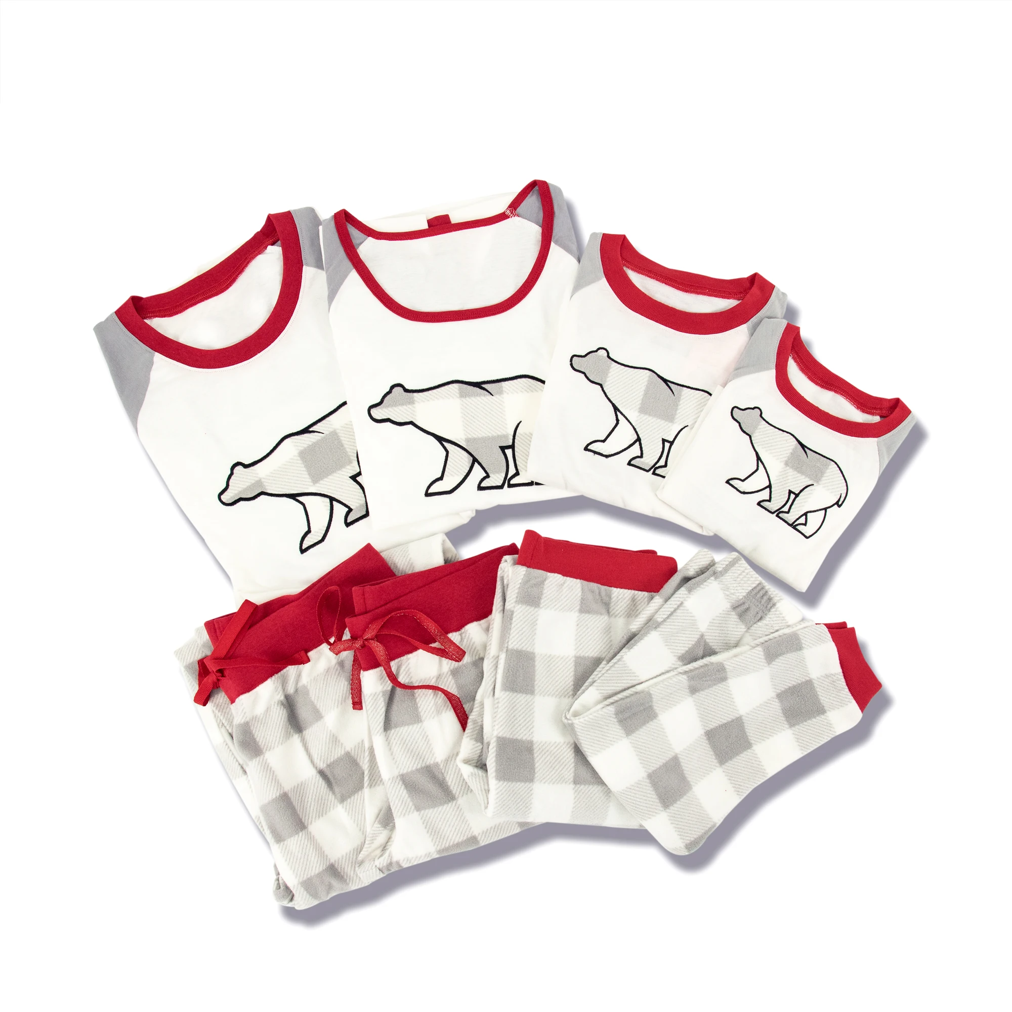 knit white shirts long sleeve jersey mother and daughter matching outfits christmas pajamas women pj sets