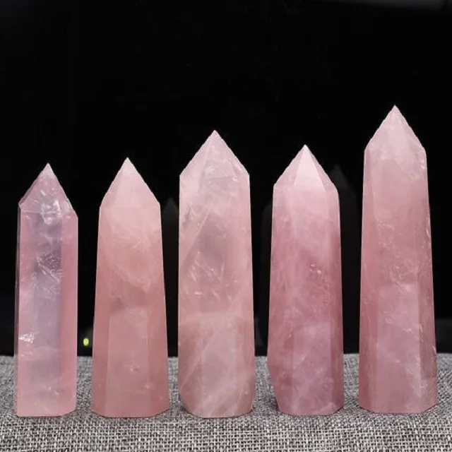 
Wholesale Beautiful Natural Agate Wands Hand Carved Healing Rose Quartz Stone Towers Buy From Orgone Export 