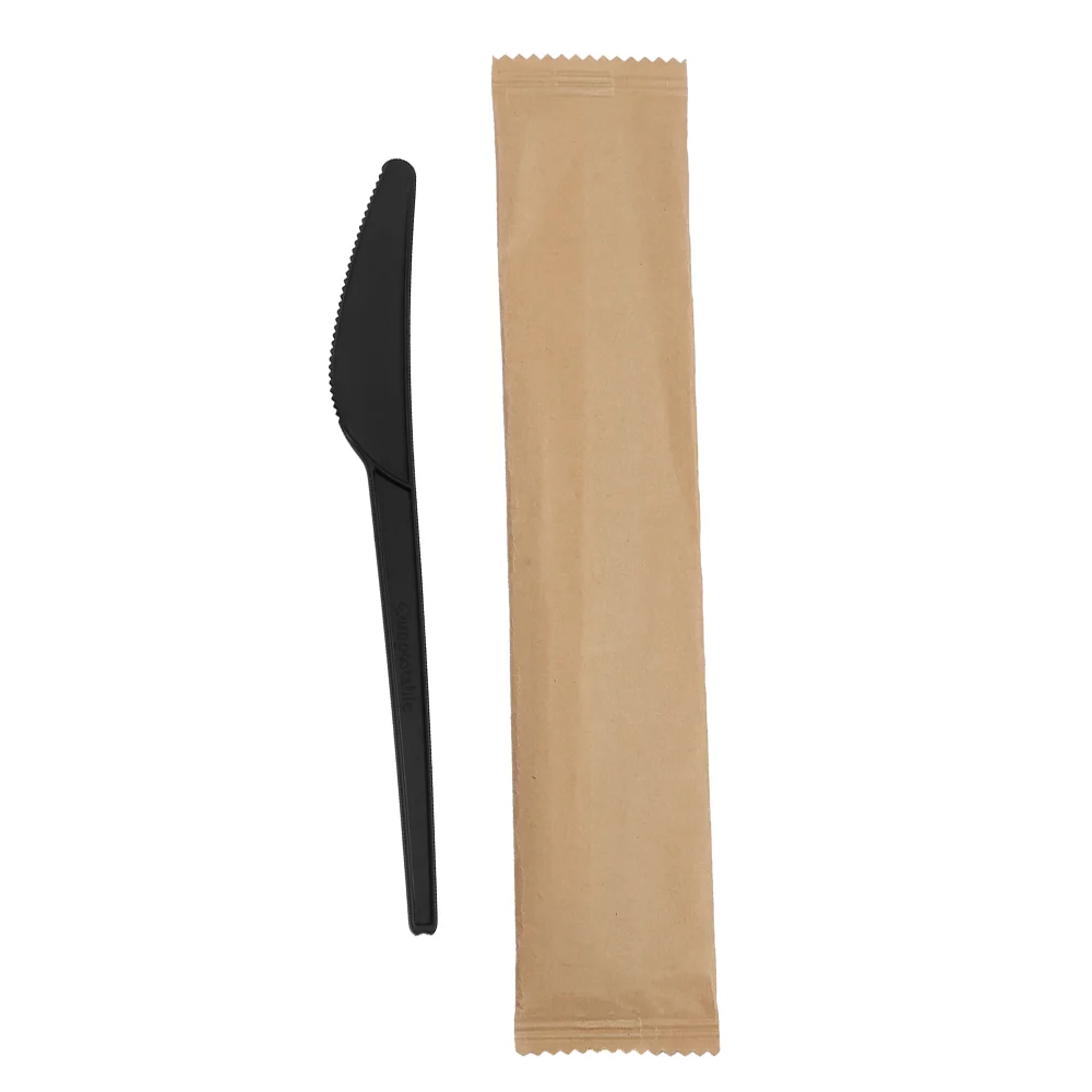 Hot Sale  CPLA Cutlery Disposable Cake Spoon Fork Knife Set Compostable Biodegradable Cutlery Tableware